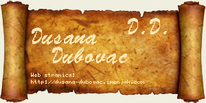 Dušana Dubovac vizit kartica